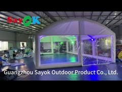 Opblaasbaar zwembad schaduw Bubbelkoepel Gebouw bedekt met luchtdekking Water tent