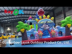 Commerciële Blow Up opblaasbaar kasteel springende combo springhuis opblaasbaar kasteel springglijbaan