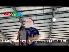 Hawaiian kerst decoratie model kerst opblaasbare kerstman op het strand