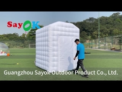 Witte opblaasbare hete yoga koepeltent voor thuis Outdoor yoga tent Draagbare persoonlijke yoga kamer