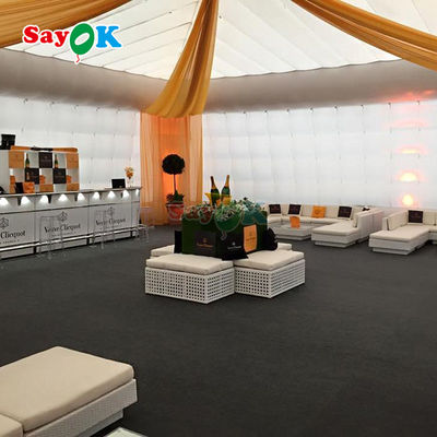 8m grote kubus lucht tenten LED 80 personen feest evenement opblaasbare tent met luchtblow