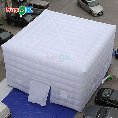 8m grote kubus lucht tenten LED 80 personen feest evenement opblaasbare tent met luchtblow