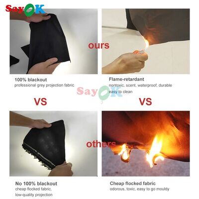 Commerciële draagbare opblaasbare planetariumkoepeltent voor buiten, 3D opblaasbare astronomische koepel, galaxy tent