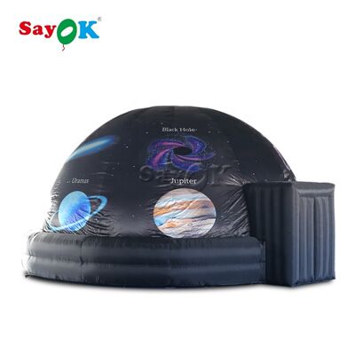 Sayok 5m 16ft op maat Volledige druk opblaasbare Planetarium Dome Tent voor Kinderen Onderwijs met Air Blower