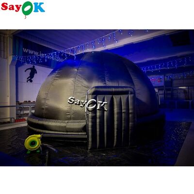 Zwarte projectie koepel tent opblaasbare bioscoop tent mobiel planetarium voor school