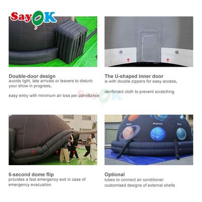 Sayok Free 3D Design 5m Blow up Planetarium tent Draagbare opblaasbare projectie koepel voor scholen Kinderen