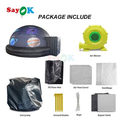 Sayok Free 3D Design 5m Blow up Planetarium tent Draagbare opblaasbare projectie koepel voor scholen Kinderen