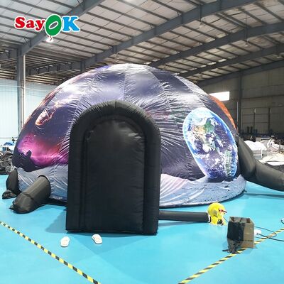 Sayok opblaasbare planetariumkoepel met rolstoel ingang mobiele projectietent voor buiten op school