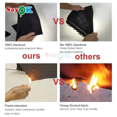 Sayok Vlamvertrager 100% Blackout Draagbare opblaasbare Planetariumkoepel voor scholen