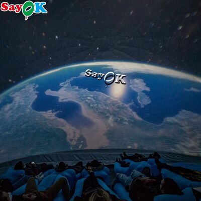 Zwarte projectie koepel tent opblaasbare bioscoop tent mobiel planetarium voor school