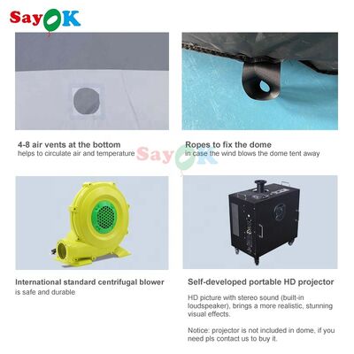 Sayok School Astronomie Opblaasbare Projectiekoepeltent Opblaasbare Projectie Planetariumtent Planetariumkoepel