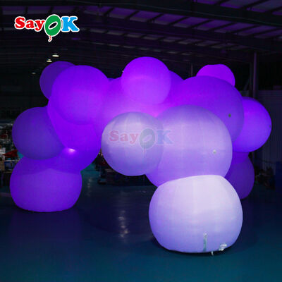 Grote 12m x 7m Wolkvormige Opblaasbare Lucht Tent met LED Verlichting en Aanpasbaar Logo voor Buitenevenementen