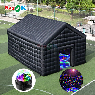 8mx6mx5mH Zwarte Opblaasbare Discotheektent Draagbare Nachtclubtent Waterdicht UV-bestendig voor Buitenevenementen