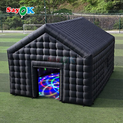 8mx6mx5mH Zwarte Opblaasbare Discotheektent Draagbare Nachtclubtent Waterdicht UV-bestendig voor Buitenevenementen