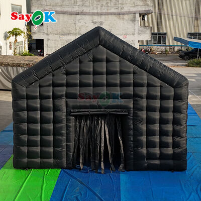8mx6mx5mH Zwarte Opblaasbare Discotheektent Draagbare Nachtclubtent Waterdicht UV-bestendig voor Buitenevenementen