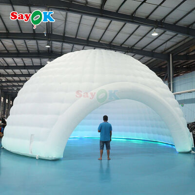 LED-verlichting Waterdicht opblaasbaar koepeltent met aanpasbare grootte voor buitenevenementen