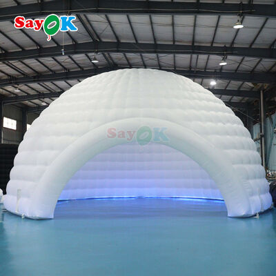 LED-verlichting Waterdicht opblaasbaar koepeltent met aanpasbare grootte voor buitenevenementen