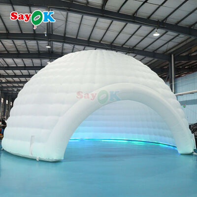 LED-verlichting Waterdicht opblaasbaar koepeltent met aanpasbare grootte voor buitenevenementen