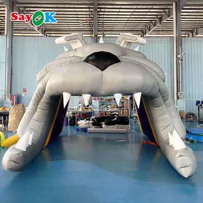 Gepersonaliseerd logo opblaasbare bulldog tunnel tent met vlamvertrager en UV-bestand voor buiten voetbal sporten