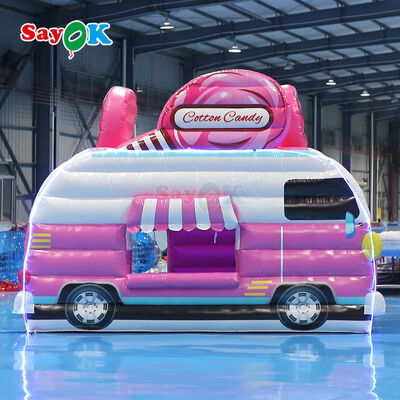 Draagbare, waterdichte, aanpasbare, opblaasbare luchttent voor reclame voor buitenevenementen en Candy Floss Booth
