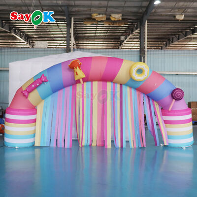 Custom Outdoor Inflatable Candy Arch for Birthday Party Event Advertising