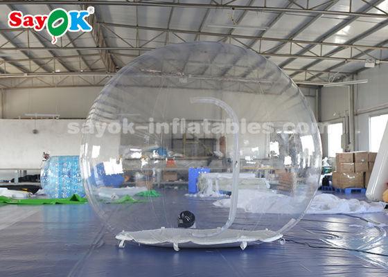 Dome opblaasbare tent transparante 3m opblaasbare luchttent niet-toxisch vlamvertragend PVC-materiaal van 0,6 mm