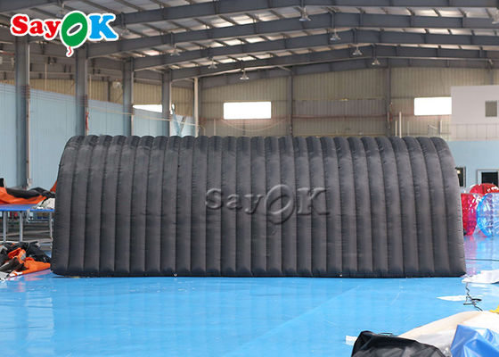 Opblaasbare igloo tent zwart 210D Oxford stof opblaasbare tunnel tent voor tentoonstelling