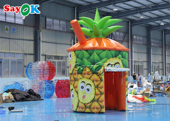 Opblaasbare gazon tent PVC ananas kiosk draagbare opblaasbare stand met business blower