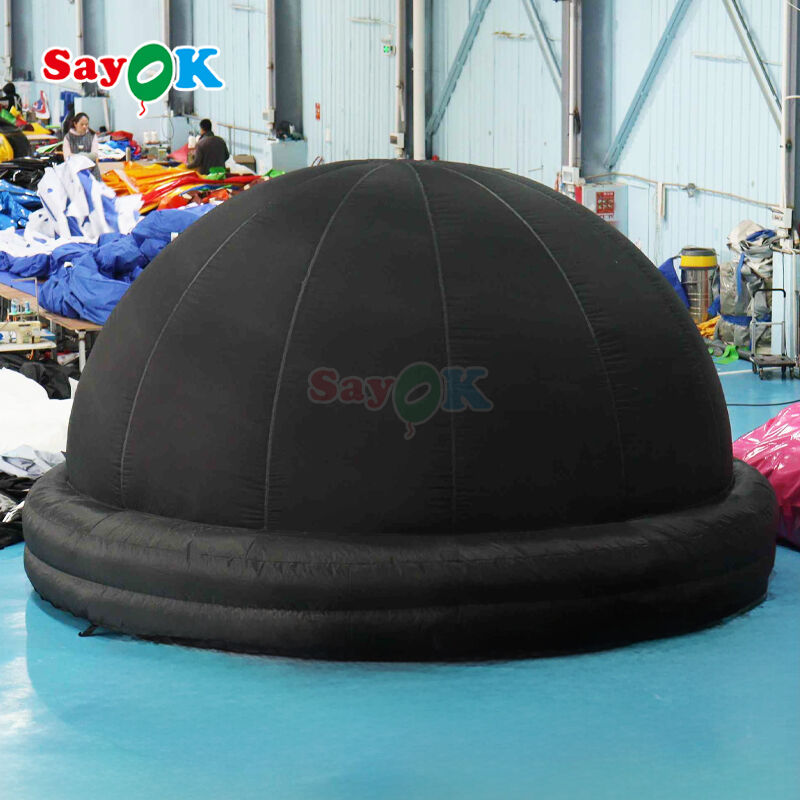 SAYOK 5m Diameter 100% Blackout Brandwerende Opblaasbare Planetarium Koepel voor Scholen en Evenementen