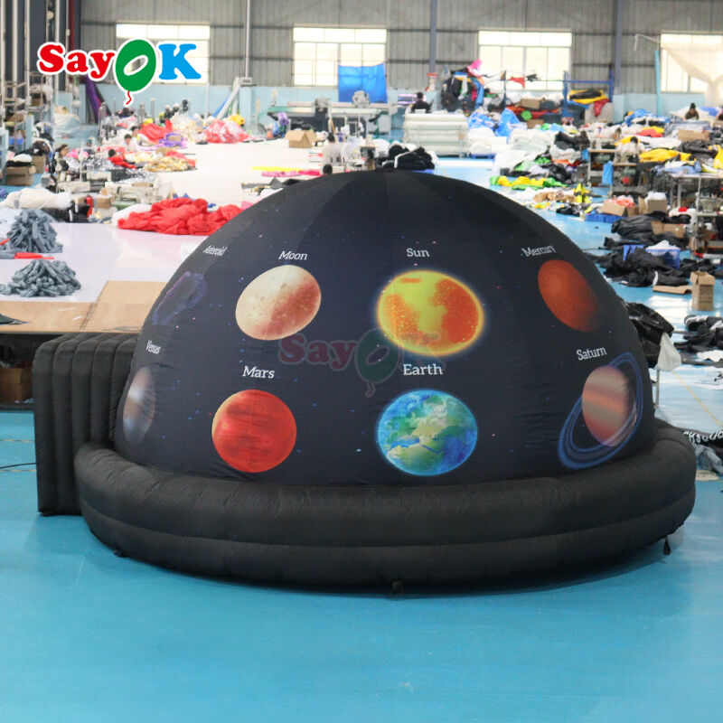 Professionele 100% Blackout Brandwerende Opblaasbare Planetarium Koepel met Meerdere Maatopties voor Scholen en Musea