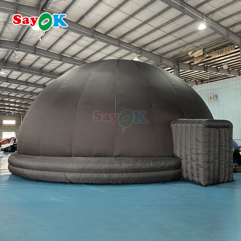 Professionele 10m diameter opblaasbare planetariumkoepel met 100% blackout en brandwerend stof voor schoolonderwijs